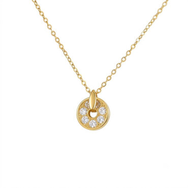 N0007 Round Floral Cluster Necklace 01