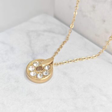 N0007 Round Floral Cluster Necklace 02