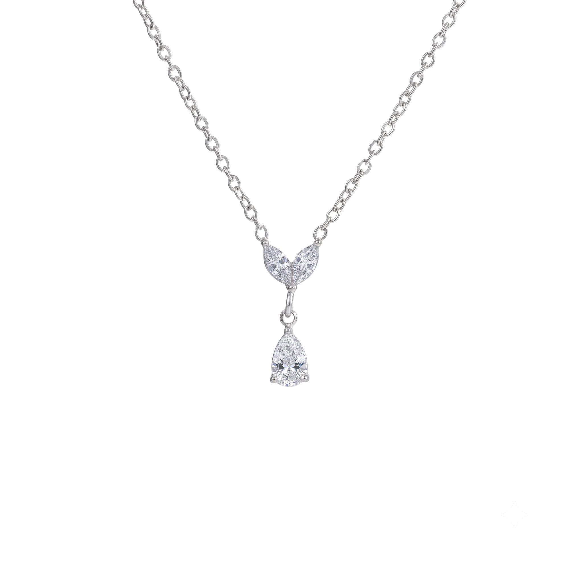 N0014 Dainty Drop Leaf Necklace 02