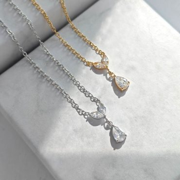 N0014 Dainty Drop Leaf Necklace 07