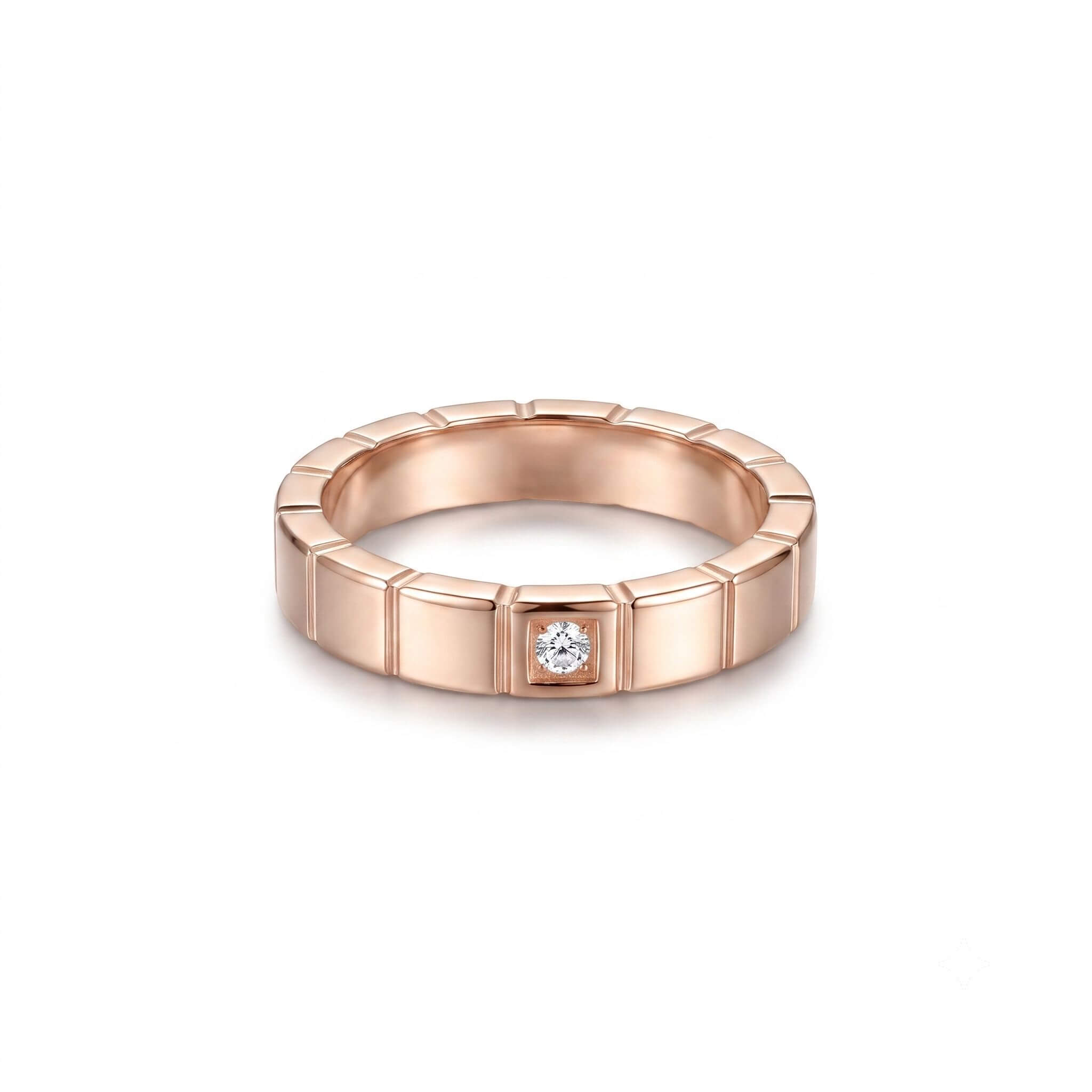 R0003 Block Design with Single Cubic Zirconia Ring 02