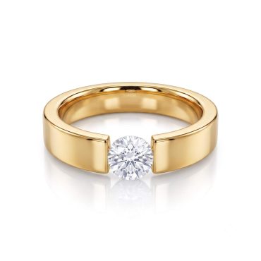 R0004 Suspended Cubic Zirconia Solitaire Ring 01