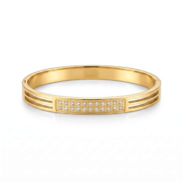 G18 Hollow Dual Band Cubic Zirconia Bangle 01