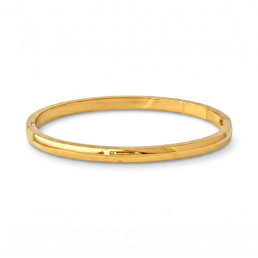 G6 Plain Oval Bangle 3mm 01