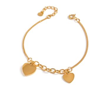 B11 Double Heart Dangle Bracelet 01