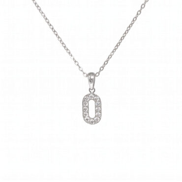 N16 Number Zero Initial Pendant Necklace